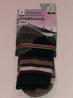 SmartWool Hike Light Cushion Stripe Mid Crew Socks Women's Medium